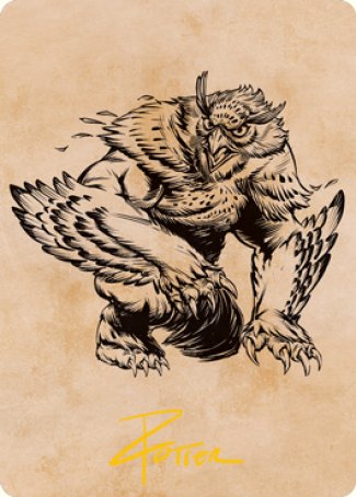 Owlbear (Showcase) Art Card (Gold-Stamped Signature) [Dungeons & Dragons: Adventures in the Forgotten Realms Art Series] | Good Games Adelaide SA