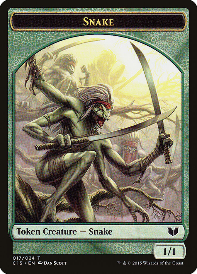 Snake Token (017/024) [Commander 2015 Tokens] | Good Games Adelaide SA