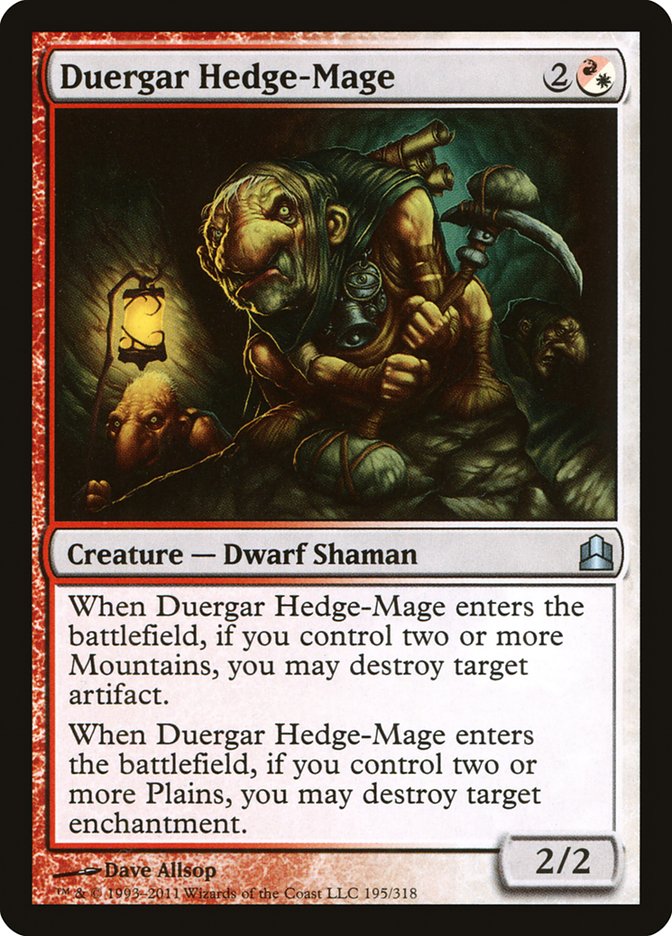 Duergar Hedge-Mage [Commander 2011] | Good Games Adelaide SA