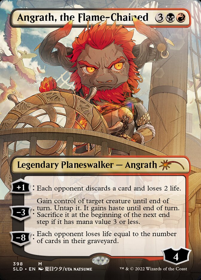 Angrath, the Flame-Chained (Borderless) [Secret Lair Drop Series] | Good Games Adelaide SA