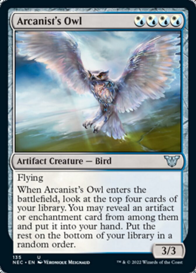 Arcanist's Owl [Kamigawa: Neon Dynasty Commander] | Good Games Adelaide SA